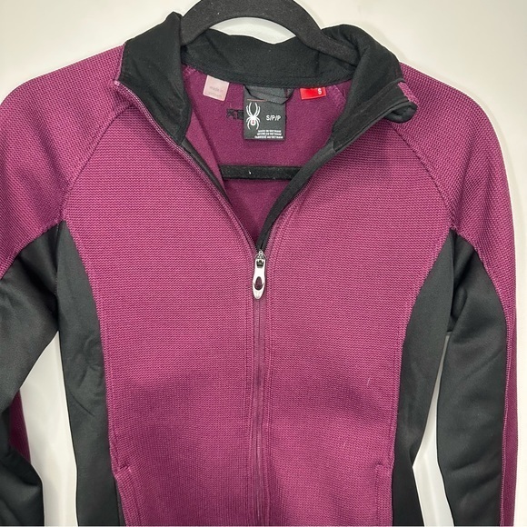 Women’s Spyder Size Small Purple Long Sleeve Zip Up Sweatshirt - Picture 2 of 7